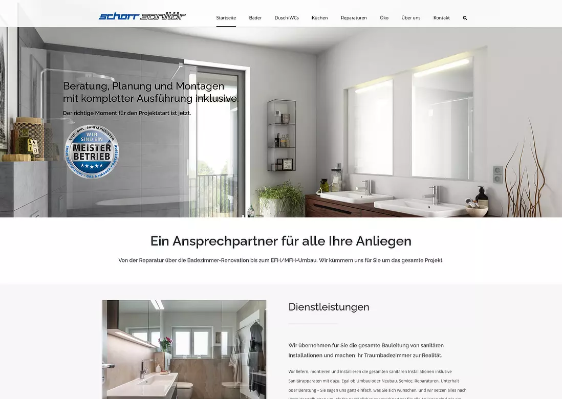 Webdesign für Sanitär