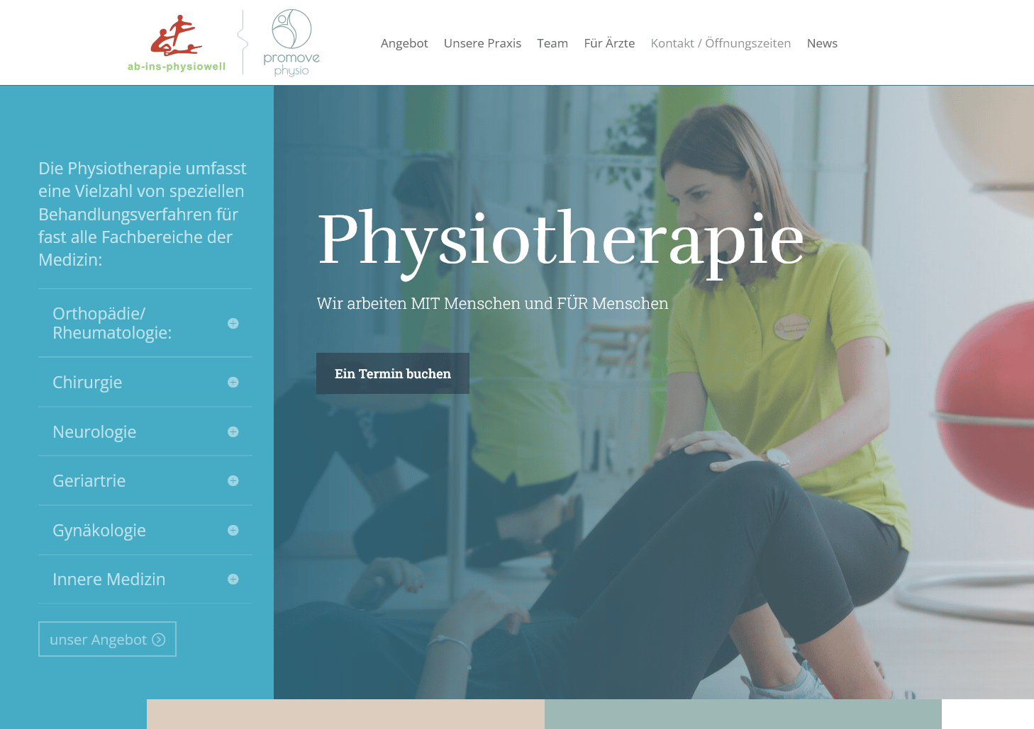 Webdesign für Physiotherapie